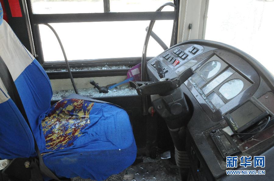 　事發(fā)公交車駕駛室（8月20日攝）。