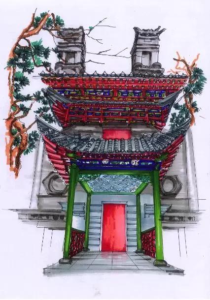 明艷的紅、生機的綠、深沉的藍、古樸的灰，足見博雅樓的獨特韻味。