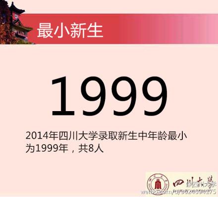 2014川大新生花邊數(shù)據(jù)。 圖據(jù)四川大學(xué)官方微博