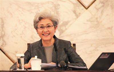 3月4日，十二屆全國人大三次會(huì)議在人民大會(huì)堂舉行新聞發(fā)布會(huì)，大會(huì)發(fā)言人傅瑩回答中外記者的提問。