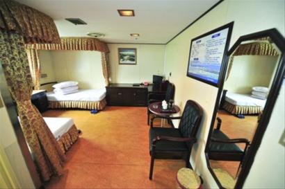 “椰香公主”號內(nèi)部設(shè)施。據(jù)記者了解，高端的豪華商務(wù)艙、特等艙、一等艙都被用于公務(wù)接待。 /CFP