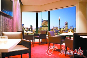 酒店客房一景。