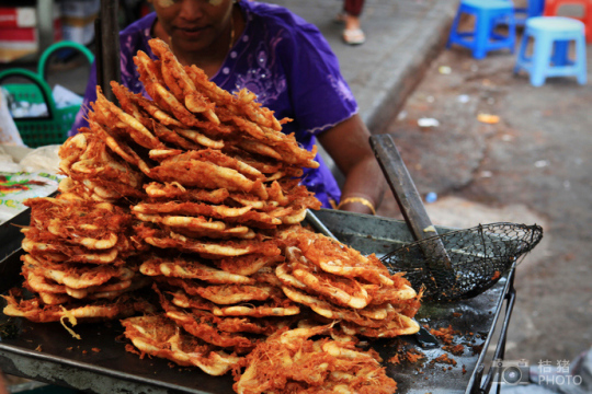 緬甸，繽紛的街邊平民小吃