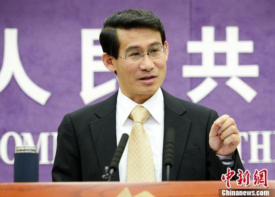 10月17日，中國商務(wù)部舉行例行發(fā)布會，介紹1-9月中國商務(wù)運行情況。圖為商務(wù)部新聞發(fā)言人沈丹陽。