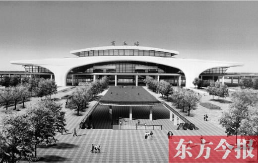 商合杭高鐵商丘站效果圖，暢想一下未來的俏模樣吧 資料圖片