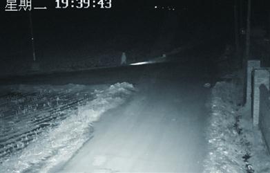 10歲男孩一個(gè)人打著手電走在鄉(xiāng)間公路上。 警方供圖