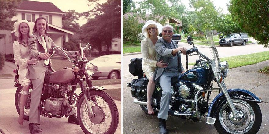 美國(guó)老夫婦重現(xiàn)婚照原景 美國(guó)老夫婦重現(xiàn)婚照原景