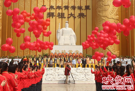 4月20日，乙未年黃帝故里拜祖大典進(jìn)行了彩排。