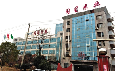 月11日，婁底市經(jīng)濟(jì)技術(shù)開發(fā)區(qū)內(nèi)，同星米業(yè)和吳哥世家兩家公司因借貸資金鏈斷裂，公司大門緊鎖。新京報(bào)記