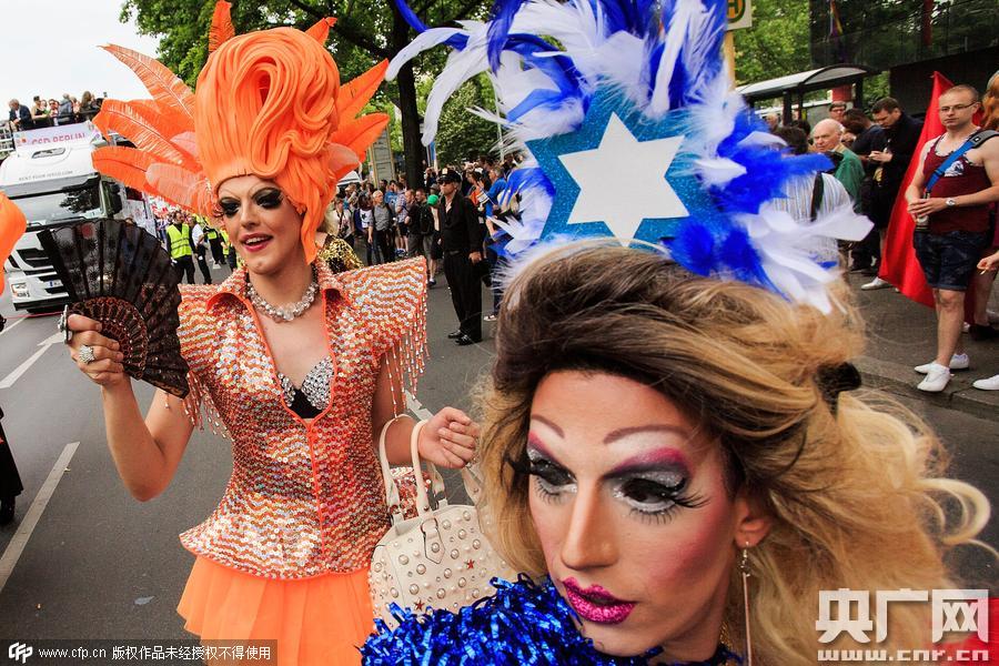 德國柏林，當(dāng)?shù)嘏e行同性戀驕傲大游行