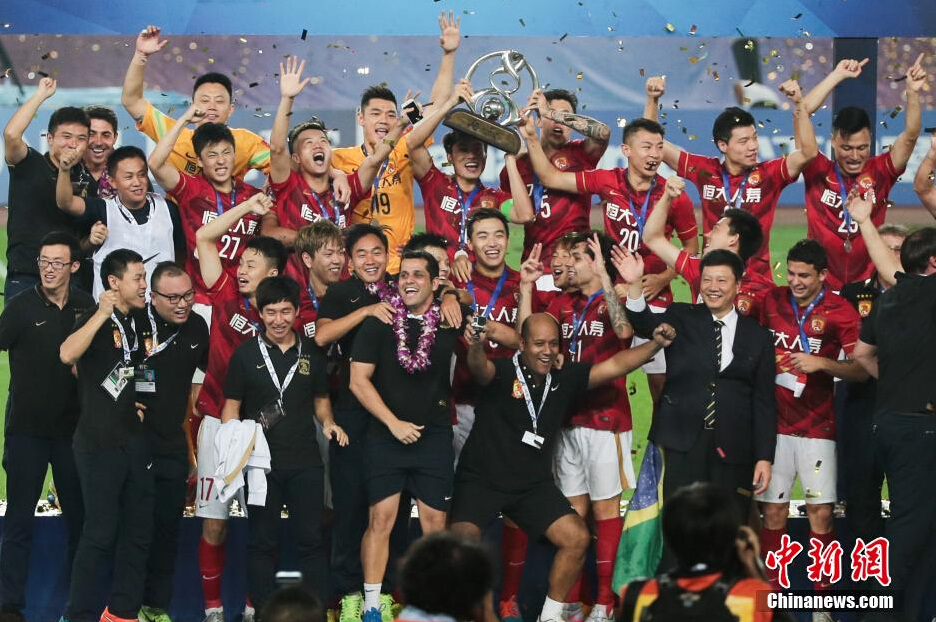 恒大隊(duì)主場(chǎng)1球獲勝，三年內(nèi)第二次獲得亞冠冠軍。